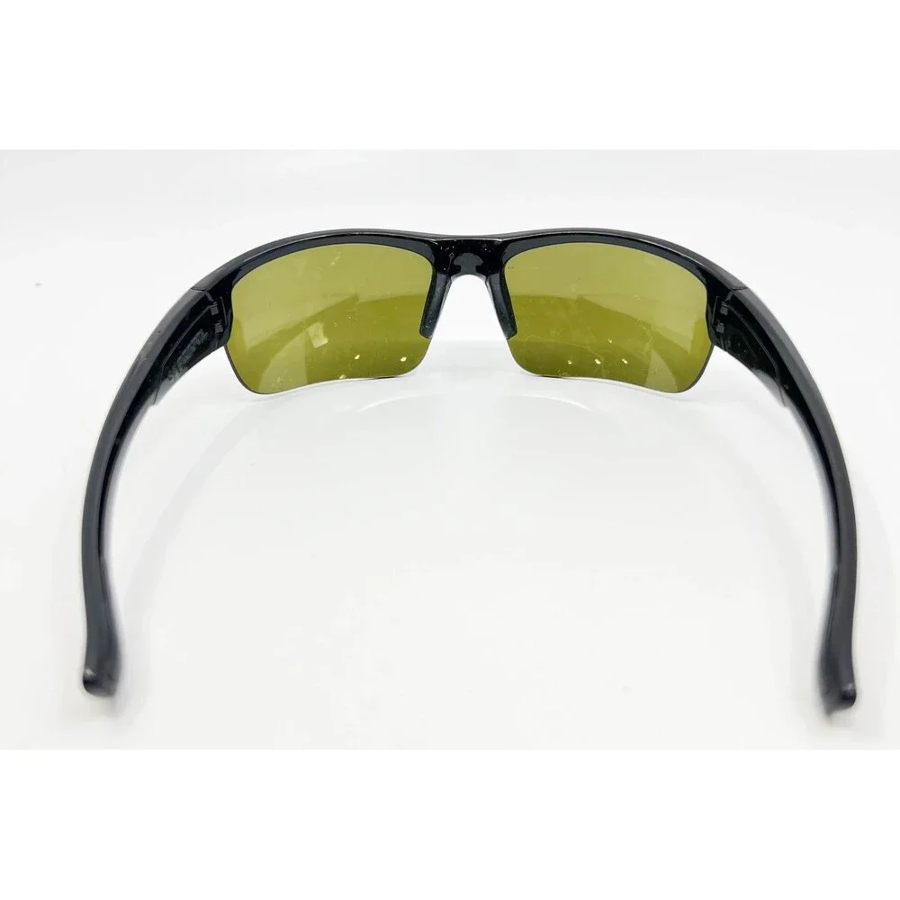 Under Armour Propel Sunglasses Mens Black Sport Wrap Semi-Rimless Mirror Lens